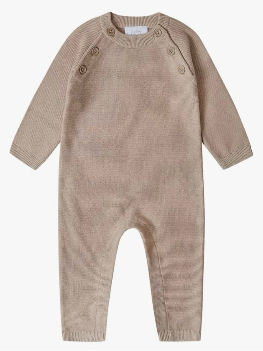 Stellou & Friends, Tan Knit Romper, size 18m-24m Newborn, 100% Cotton Toddler